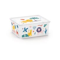 Baltos spalvos iš plastiko vaikiška daiktadėžė 40x34x17 cm C Box Style – KIS