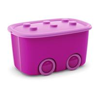 Iš plastiko vaikiška daiktadėžė rožinės spalvos 58x39x32 cm Funny Box – KIS