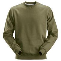 Klasikinis medvilninis SNICKERS WORKWEAR 2810 džemperis, khaki
