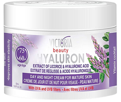 VICTORIA BEAUTY su hialurono rūgštimi, brandžiai odai veido kremas, 50 ml