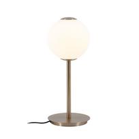 Žalvario spalvos iš metalo stalinis šviestuvas LED su pritemdymo funkcija (aukštis 37 cm) su stiklo gaubtu Audrey Table – UMAGE