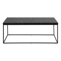 Kavos staliukas juodos spalvos su marmuro dekoro stalviršiu 55x110 cm Barossa – Actona