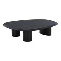 Natūralaus uosio lukšto kavos staliukas | 78 x 32 x 96 cm | Juoda