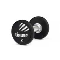 Profesionalus PU svarmuo / hantelis TIGUAR 1–70 kg (Svoris: 2 kg)