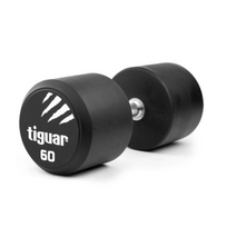 Profesionalus PU svarmuo / hantelis TIGUAR 1–70 kg (Svoris: 60 kg)