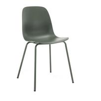 Žalia plastikinė valgomojo kėdė Whitby - Unique Furniture