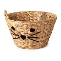Iš vandens hiacinto vaikiškas krepšys natūralios spalvos ø 35x26 cm Cat – Compactor