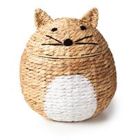 Iš vandens hiacinto vaikiškas krepšys natūralios spalvos ø 40x43 cm Cat – Compactor