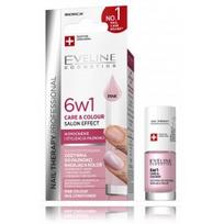 Eveline Nail Therapy 6in1 Care & Colour Pink nagų kondicionierius su spalva - 5 ml.