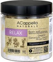 Vonios druska ACAPPELLA NATURALS RELAX, 600 g