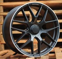 Ratlankis RACINGLINE B5318 R22x11 5x112 ET 40 CB 66.6 (Black Half Matt Polished Lip) (950 kg)