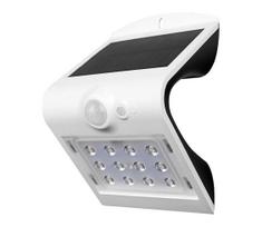LED sieninis šviestuvas su jutikliu, įkraunamas saulės energija LED/1.5W/3,7V IP65 balta