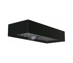 LED sieninis šviestuvas su jutikliu, įkraunamas saulės energija LED/6W/3,7V IP65 4000K 3000 mAh juoda