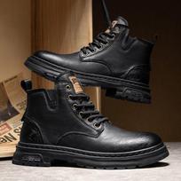 Martin boots men's new men's shoes fashion high sense business casual shoes leather shoes men's shoes 39 juoda
