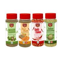 Bhoj Masale Oregano prieskoniai 50g + Picos Masala 50g + Čili dribsniai 50g + Italijos prieskoniai 50g | 4 Jain prieskonių KOMBINUOTAS PAKETAS