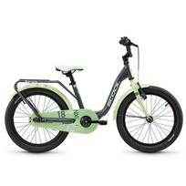 S'COOL niXe 18" 1-speed coaster-brake Aluminium dark grey-pastel green