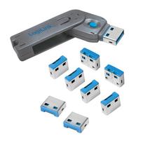 Adapteris ir šokotuvas Logilink, USB port blocker (1x key and 8x locks), AU0045  Logilink