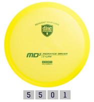 Diskgolfo diskas Midrange Driver C-LINE MD3 Yellow