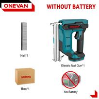 ONEVAN 422J Akumuliatorinis elektrinis vinimo pistoletas, belaidis, 2 pavarų vinakala, baldų segiklis, medžio apdirbimo elektrinis įrankis, skirtas Makita 18V baterijai Without Battery