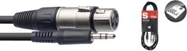 Audio kabelis Stagg 3.5mm miniJack TRS - XLR/f 3m