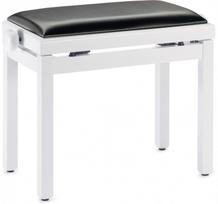 Pianino kėdutė Stagg PB39 WHM SBK, balta matinė vinilas