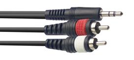 Audio kabelis Stagg 3.5mm TRS - 2 x RCA 6m