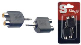 Adapterių komplektas 2xRCA/stereo mini jack Stagg AC-2CFJMSH
