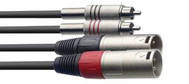 Audio kabelis Stagg STC6CMXM, XLR/RCA (m/m), 6 m