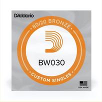 Styga akustinei gitarai D'Addario Single 80/20 Bronze 0.030 BW030