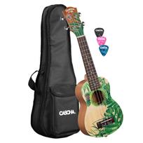 Soprano ukulelė Cascha Art Leafy HH 2602