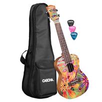 Koncertinė ukulelė Cascha Art Flowers HH 2607