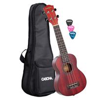 Soprano ukulelė Cascha Mahogany raudona HH 2263