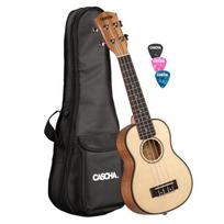Soprano ukulelė kairiarankiams Cascha Spruce Solid Top HH 2148L