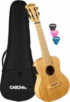 Elektro-akustinė koncertinė ukulelė Cascha Bamboo Natural HH 2313E
