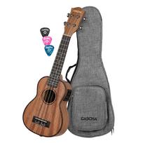 Elektro-akustinė soprano ukulelė kairiarankiams Cascha Mahogany HH 2026EL