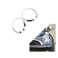 2 chromuoti dekoratyviniai žibintų žiedai, kairysis ir dešinysis, Mini Cooper F55 F56 F57 2014-2021