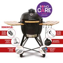Anglinis lauko grilis Kamado Bono Media Juodas