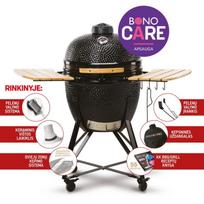 Anglinis lauko grilis Kamado Bono Grande Juodas