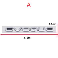 3D Chromuotos Juodos ABS EVOQUE Raidės Automobilio Galinės Bagažinės Emblema Ženklelis Lipdukai L/and R/ange R/over EVOQUE Automobilio Stiliaus Aksesuarai A