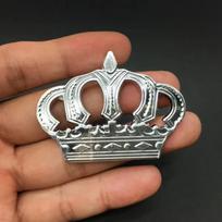 Metaliniai karūnos prabangūs VIP emblemos automobilio ženklelio lipdukai, skirti T/oyota F/ord H/onda sidabras