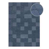 Rankų darbo iš vilnos kilimas tamsiai mėlynos spalvos 200x290 cm Checkerboard – Flair Rugs