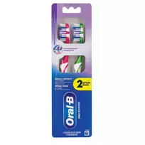 Dantų šepetėlis ORAL-B PRO-3DWHITE WHITENING CLEAN MEDIUM, 2 vnt.