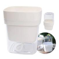 Savaime laistantis gėlių vazonas - 10.2 cm - Baltas - Automatinis augalų laistymas