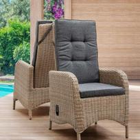 Lauko fotelis su reguliuojamu atlošu ALMA BEIGE 60x62x110