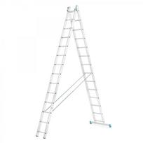 Kopėčios aliuminės, universalios, dvipusės, ištraukiamos, 2 dalių EUROSTYL | 2x14 pakopų 400-683cm