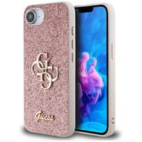 GUESS PU Fixed Glitter 4G Metal Logo Case for Apple iPhone 16e