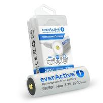 Everactive Rechargeable 26650 battery, 3.7V Li-ion, 5200 mAh, micro USB