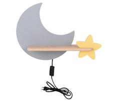 LED vaikiška sieninė lempa su lentyna MOON LED/5W/230V