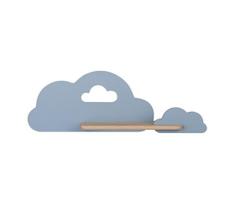 LED vaikiška sieninė lempa su lentyna CLOUD LED/5W/230V mėlyna