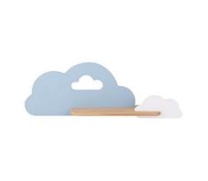 LED vaikiška sieninė lempa su lentyna CLOUD LED/5W/230V mėlyna/balta